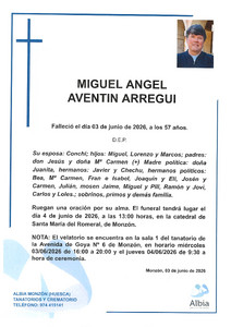 MIGUEL ANGEL AVENTIN ARREGUI