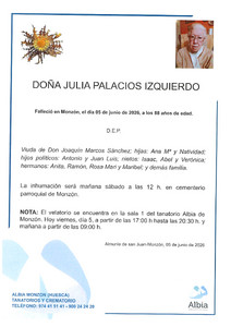 DOÑA JULIA PALACIOS IZQUIERDO