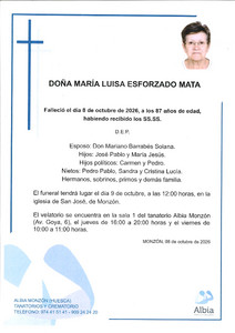 DOÑA MARÍA LISA ESFORZADO MATA